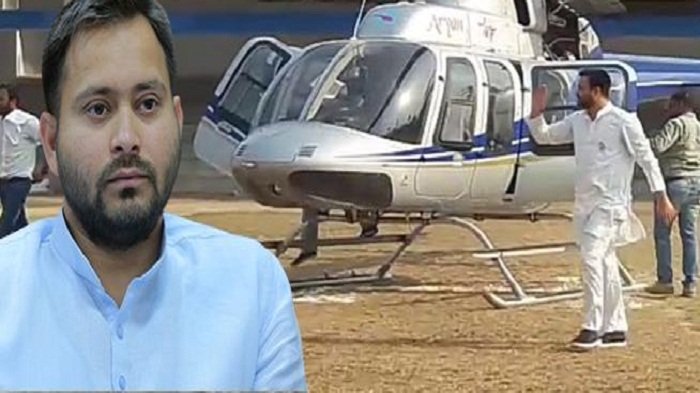 तेजस्वी यादव का हेलीकॉप्टर खराब, फोन पर संबोधित किए जनसभा 5