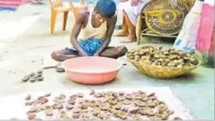 गोपालगंज: गाय के गोबर, इमली के बीज, मेथी से बने दीये अब पूरी दुनिया में फैलायेंगे प्रकाश, लागत कम मुनाफा ज्यादा 1
