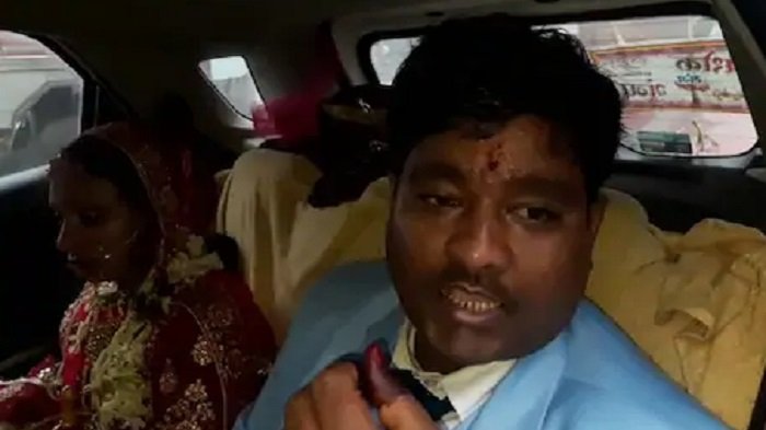 भारत बंद के दौरान घंटों जाम में जाम में फंसे नव दंपति, घर जाने का करते रहे इंतजाार 1