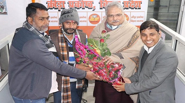 भाजपा क्रीड़ा प्रकोष्ठ बिहार प्रदेश कार्यालय का किया गया उद्घाटन 1