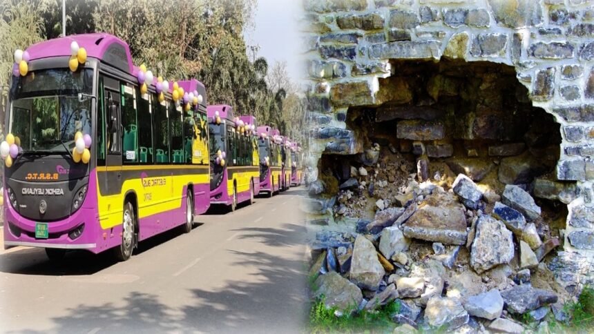 बिहार विधानसभा में CM नीतीश को उतारकर आगे बढ़ी इलेक्ट्रिक बस, दीवार से जा टकराई 1