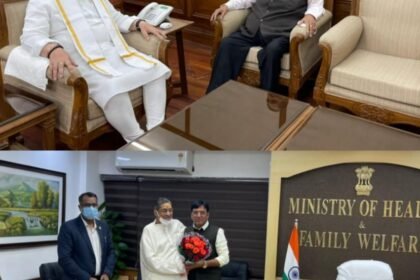 आर के सिन्हा ने की भाजपा के राष्ट्रीय अध्यक्ष जेपी नड्डा और केन्द्रीय स्वास्थ्य मंत्री  मनसुख मांडविया से मुलाकात 14