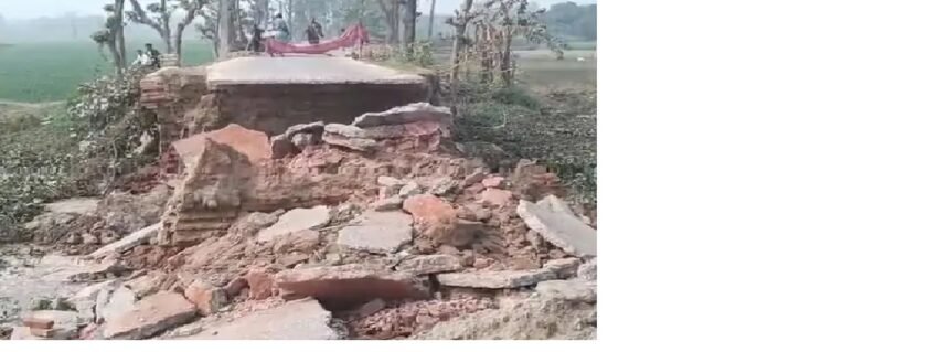 ब्रिटिश कालीन 100 साल पुराना पुल ढहा अब 5 किमी की दूरी तय करने के लिए चलना पड़ रहा 15 किमी 1