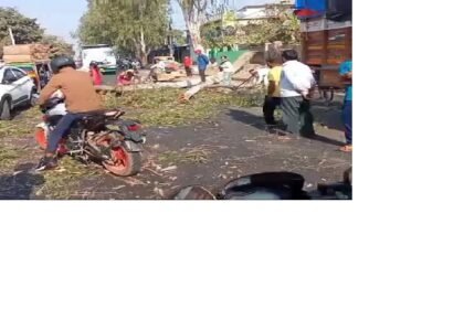 एनएच 333 पर गिरा पेड़, दोनों तरफ वाहनों की लगी लंबी कतारें एनएच कर्मियों की गैरमौजूदगी में स्थानीय लोगों की मदद से हटाया गया 5
