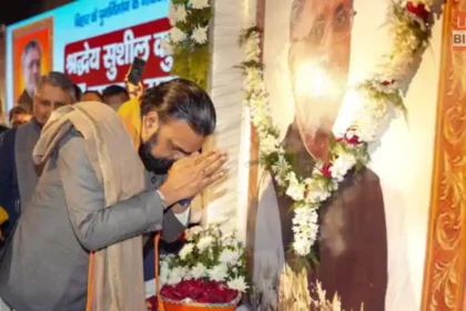 Samrat Choudhary pays tribute to Sushil Modi