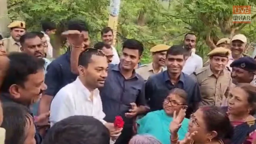 nishant kumar kalyan bigha visit women welcome